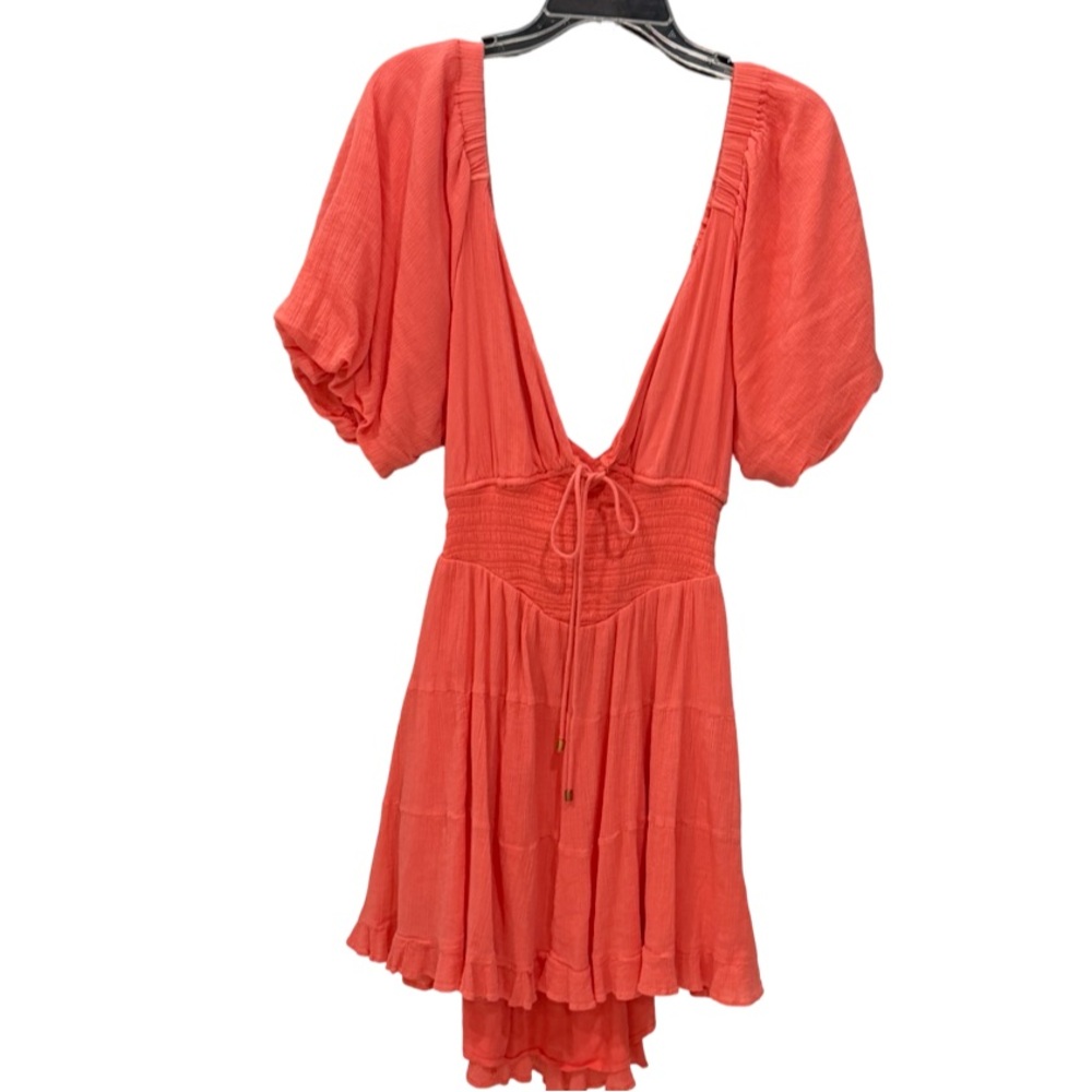 Free People Coral Flowy Mini Dress EUC - Picture 4 of 7